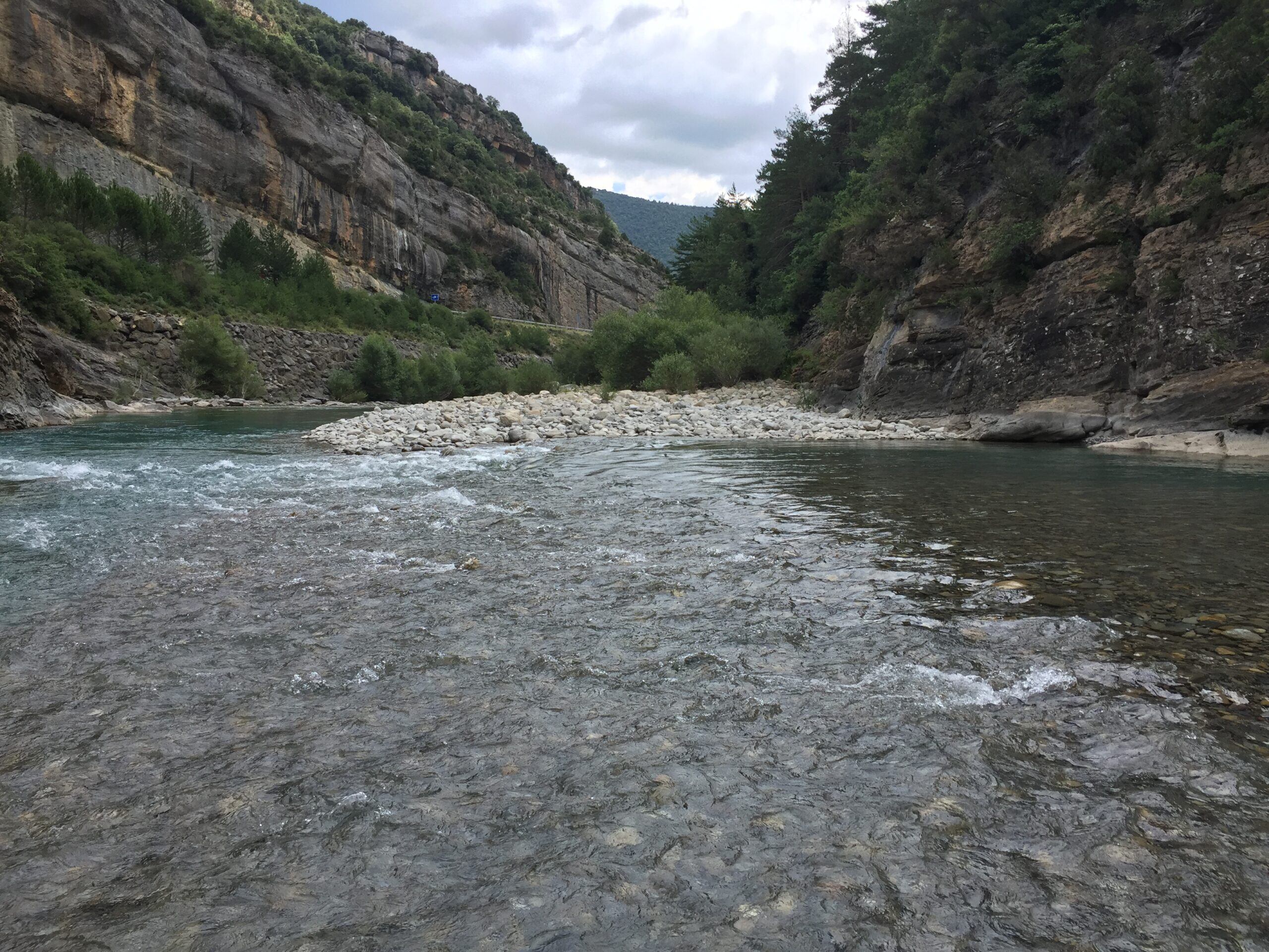 Zona del río Ara próxima a los túneles de Balupor, en el término municipioa de Fiscal