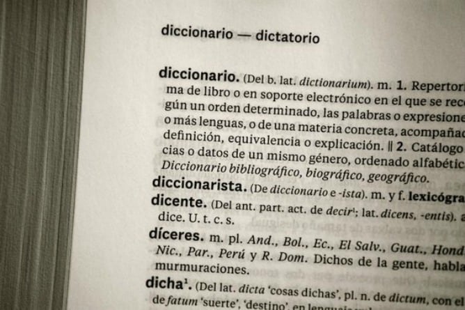 La definición de diccionario, dentro del nuevo diccionario de la RAE.