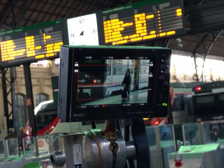 Rodaje en la estación del Norte de València en una imagen de archivo