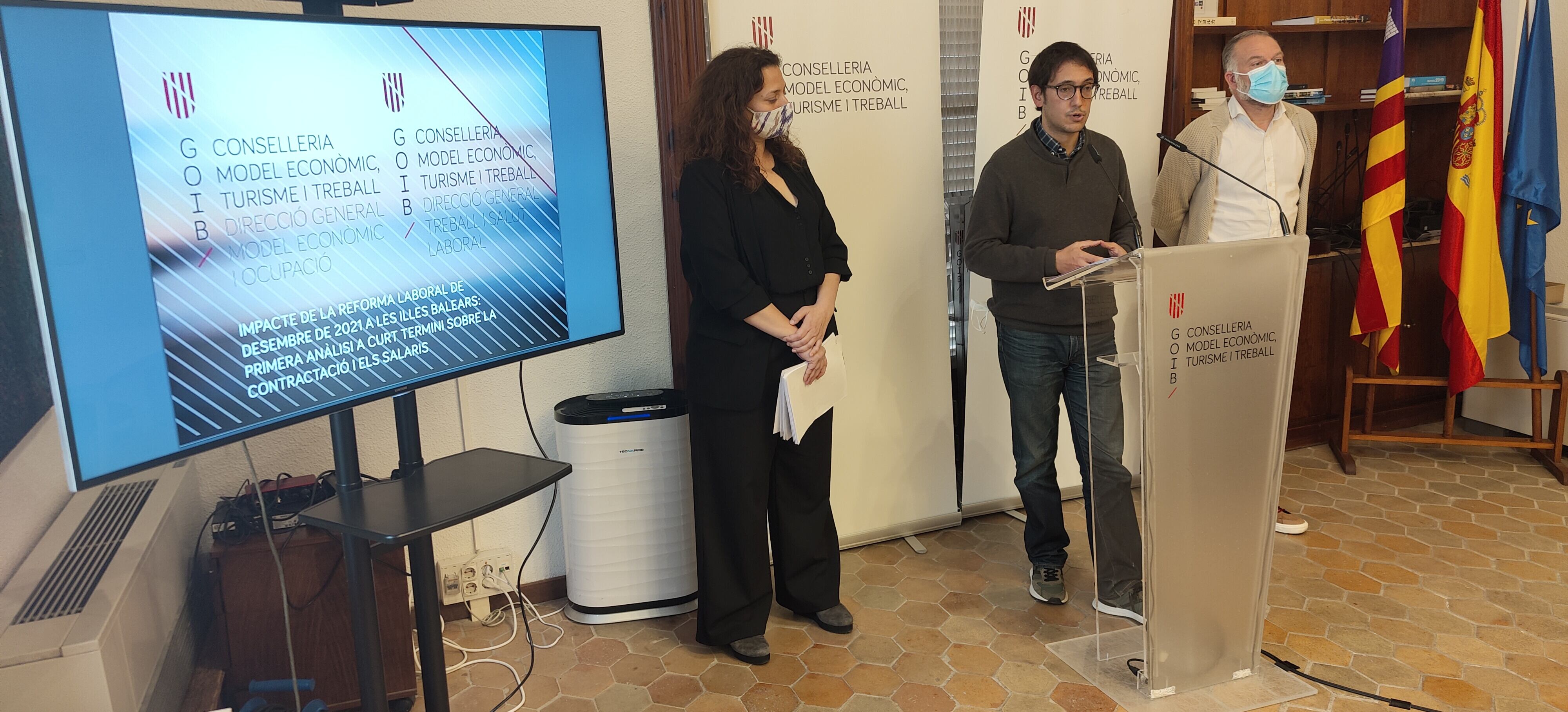 El conseller Iago Negueruela en la presentación(CAIB)