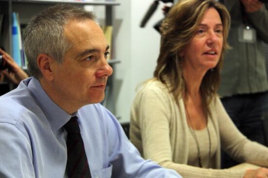 Pere Navarro amb Montserrat Capdevila, en una imatge d'arxiu