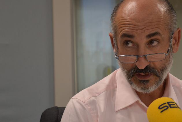 El presidente del Athletic, Aitor Elizegi, en los estudios de Radio Bilbao