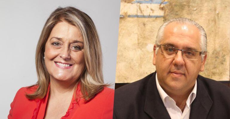 Ángeles Isac y Jesús Estrella, candidatos del PP en Linares y Andújar, respectivamente.