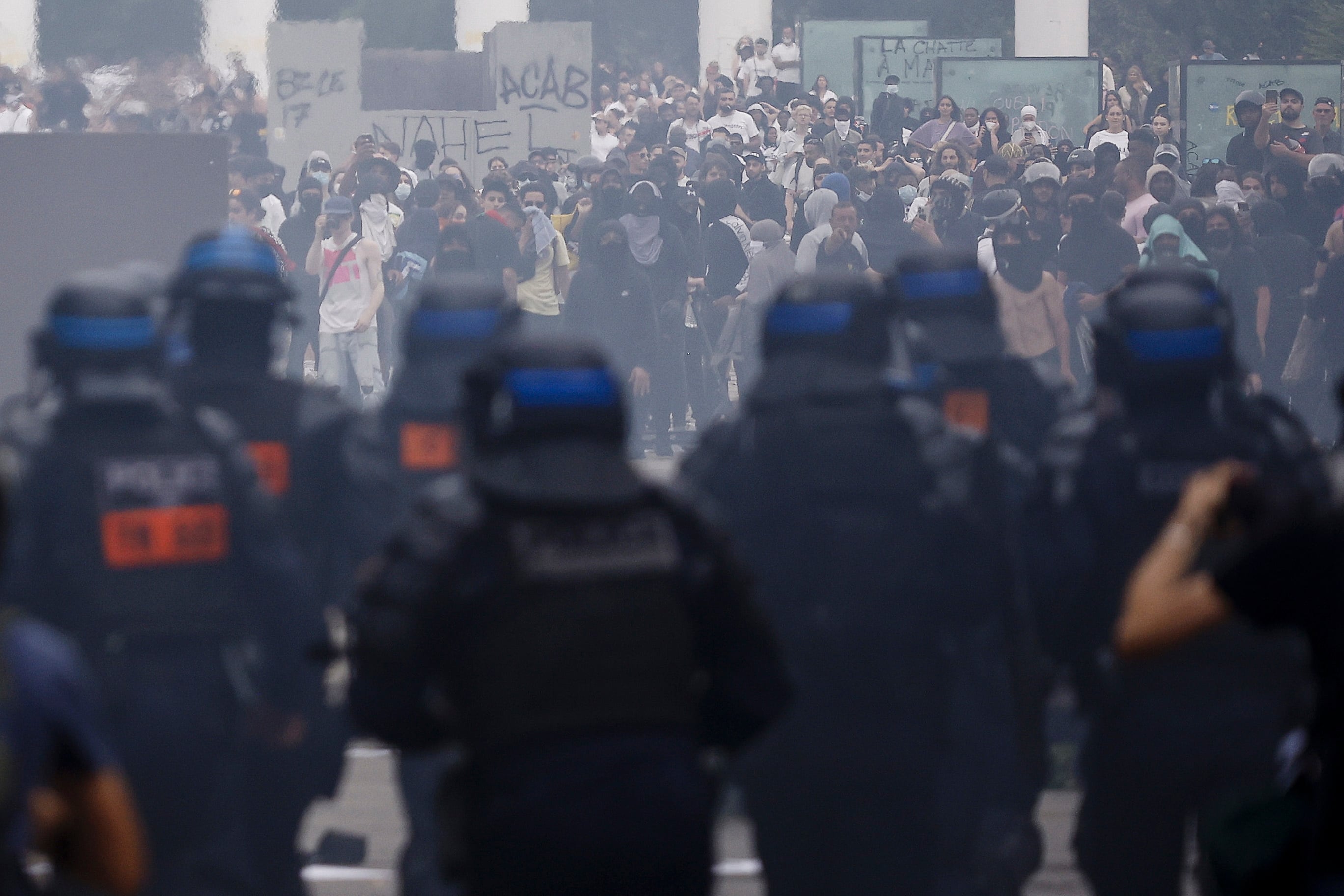 Imagen de las protestas en Francia por la muerte del joven a tiros