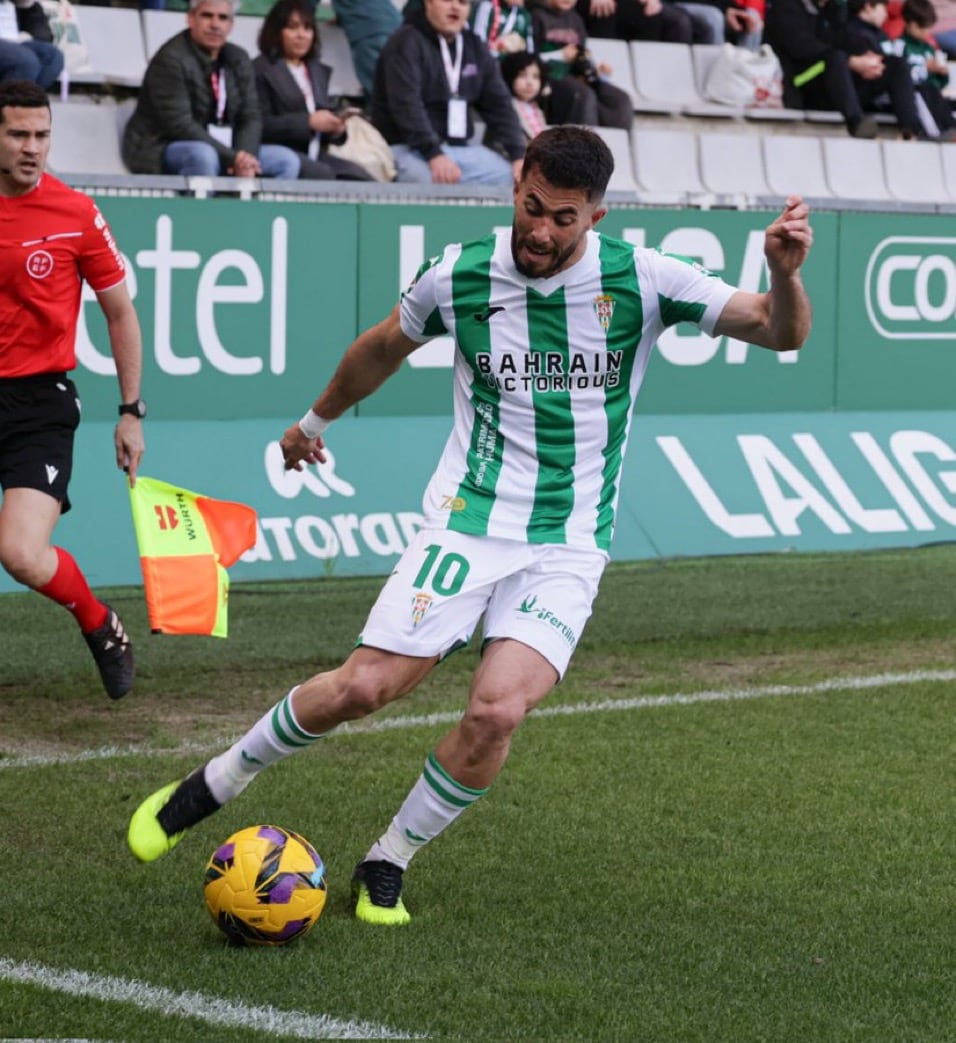 Jacobo en un lance del partido ante el Racing.