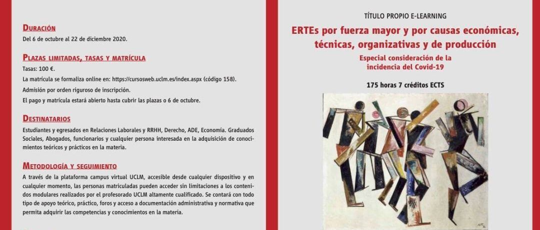 El Campus de Albacete imparte este curso sobre ERTE y coronavirus