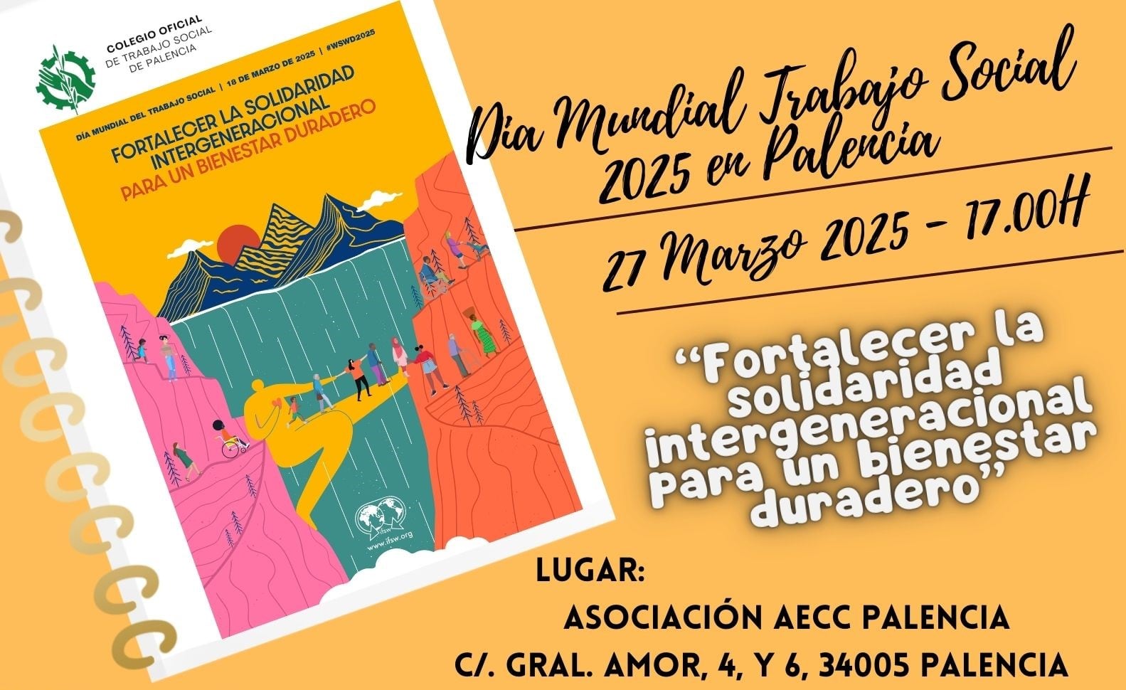 El Colegio Oficial de Trabajo Social de Palencia felicita a todos los/asTrabajadores/as Sociales que ejercen su labor en la provincia de
Palencia en el Día Mundial del Trabajo Social 2025