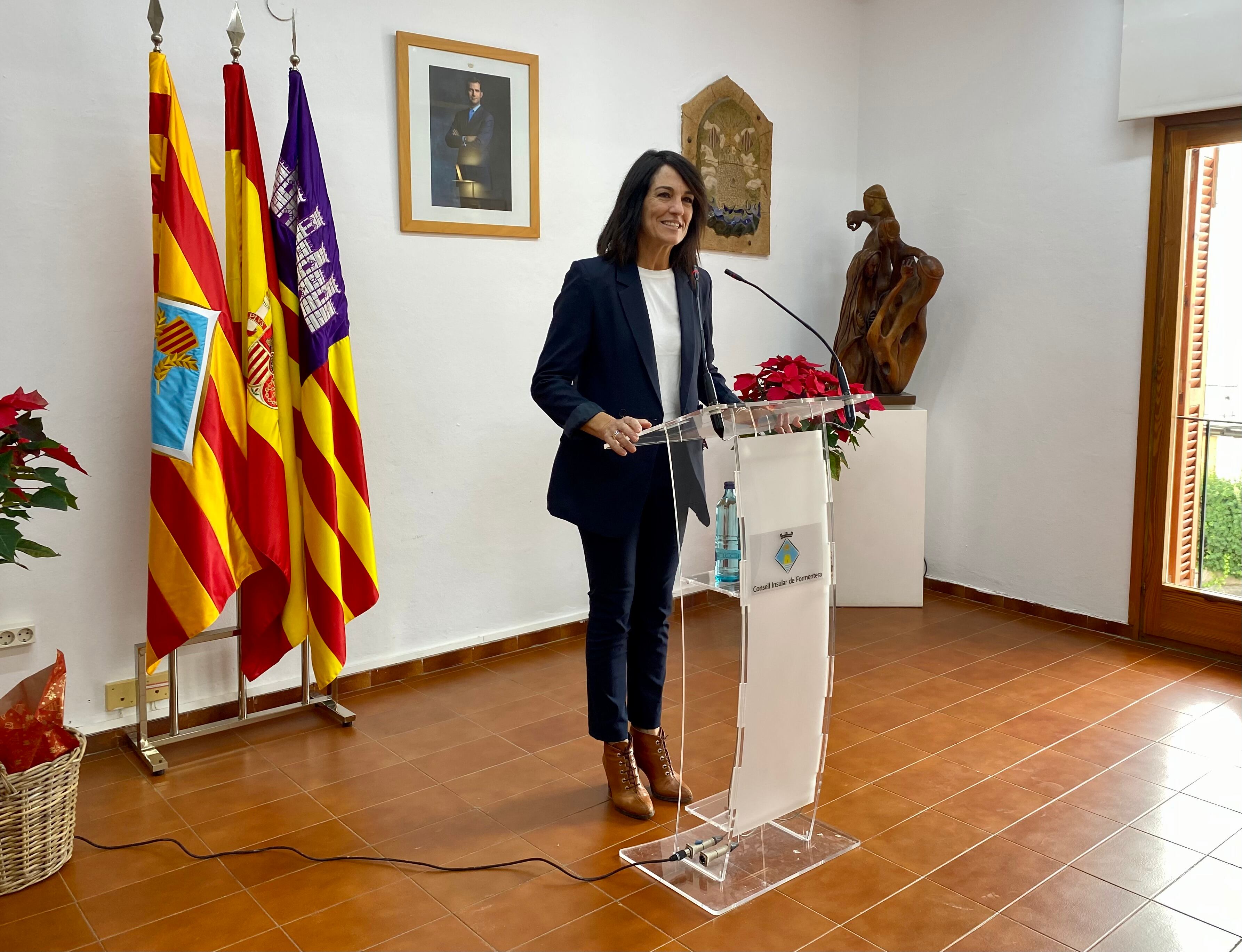 La presidenta de Formentera en el acto del Día de la Constitución