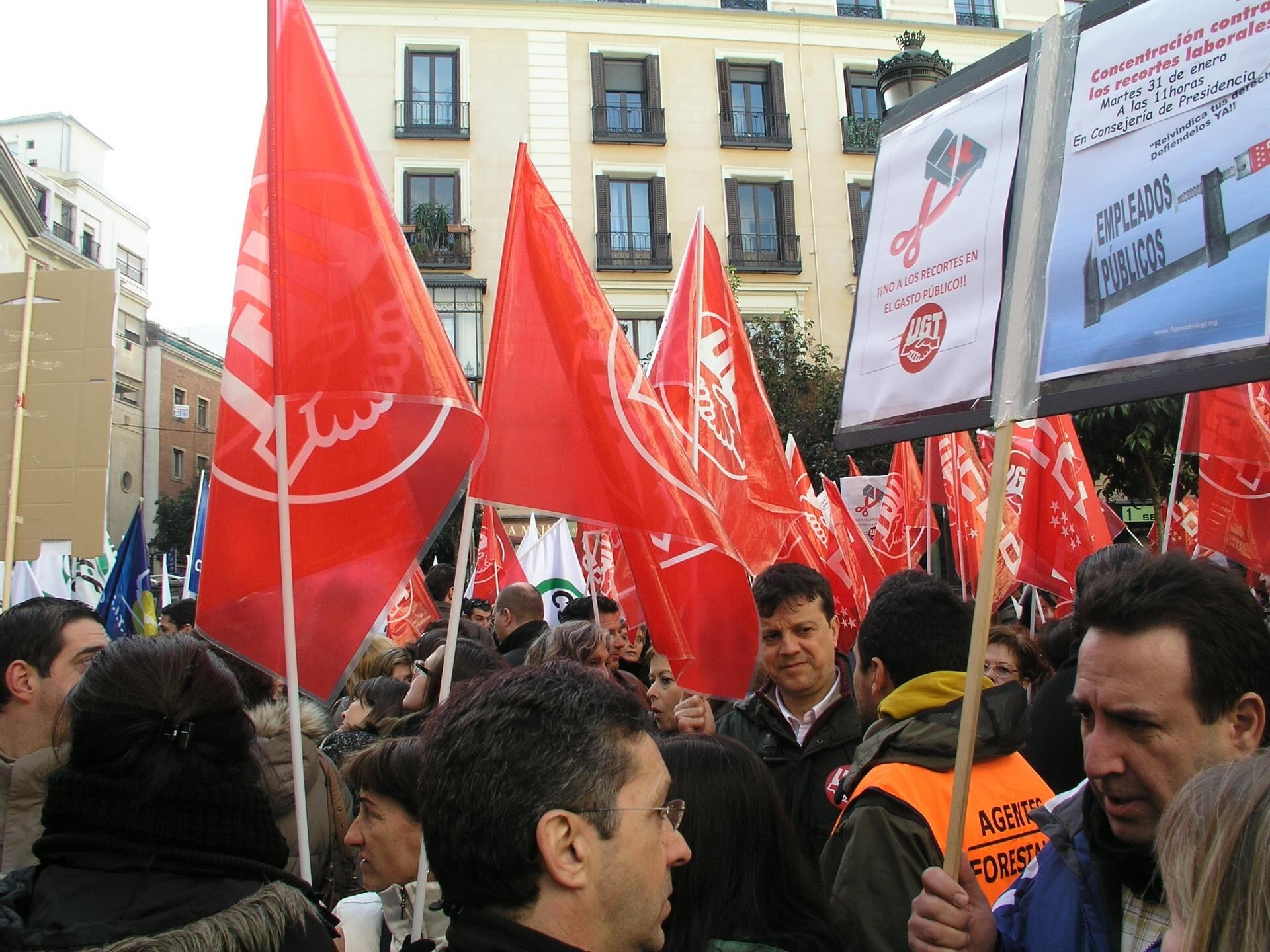 Archivo - Concentración UGT- UGT MADRID - Archivo
