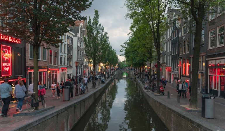 Barrio Rojo en Ámsterdam.