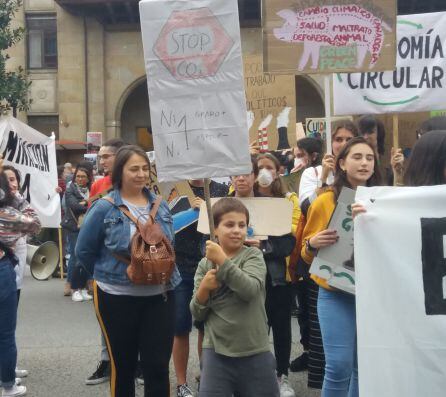 Los niños también se manifestaron contra el cambio climático