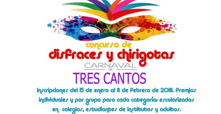 Cartel del concurso de disfraces y chirigotas del Carnaval 2018