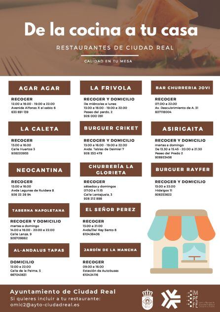 Listado de restaurantes adheridos a la campaña