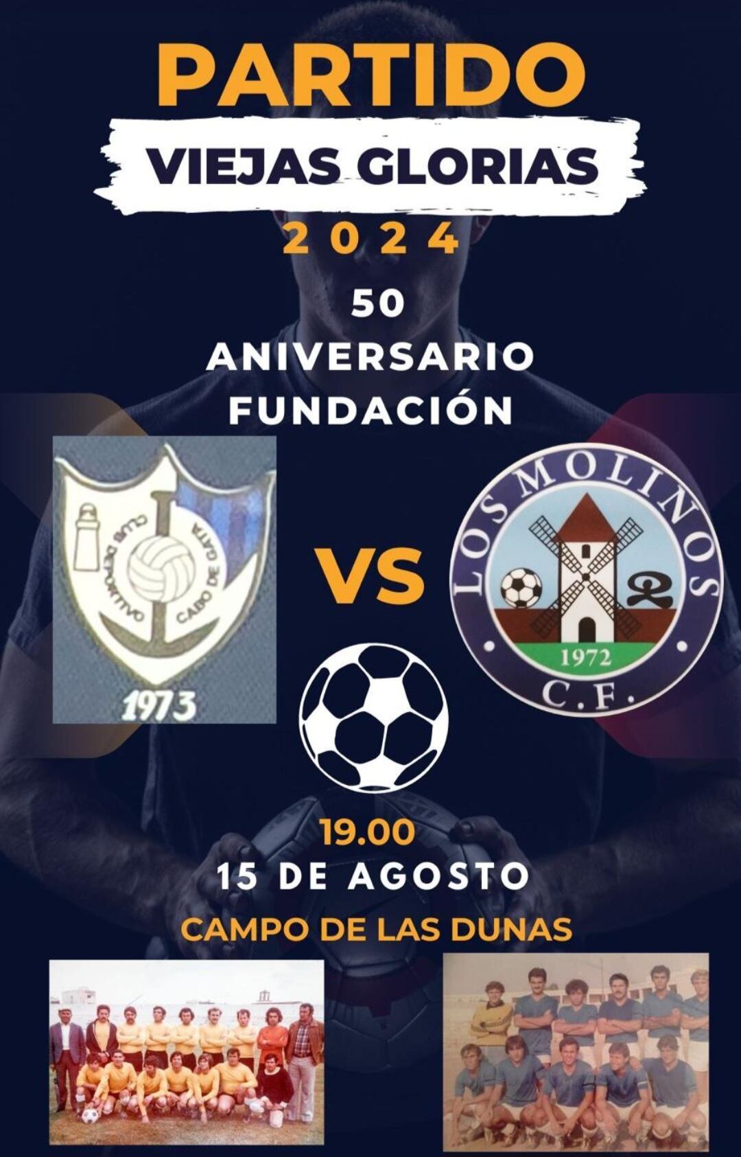 Cartel publicitario del partido honorífico entre Cabo de Gata y Los Molinos.