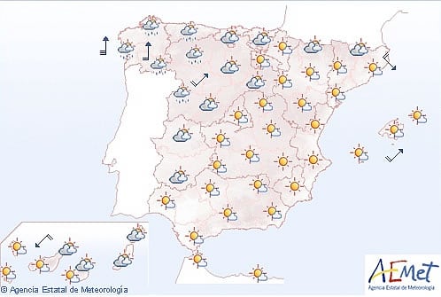 La semana empieza con lluvias al norte y subida de temperaturas en toda España