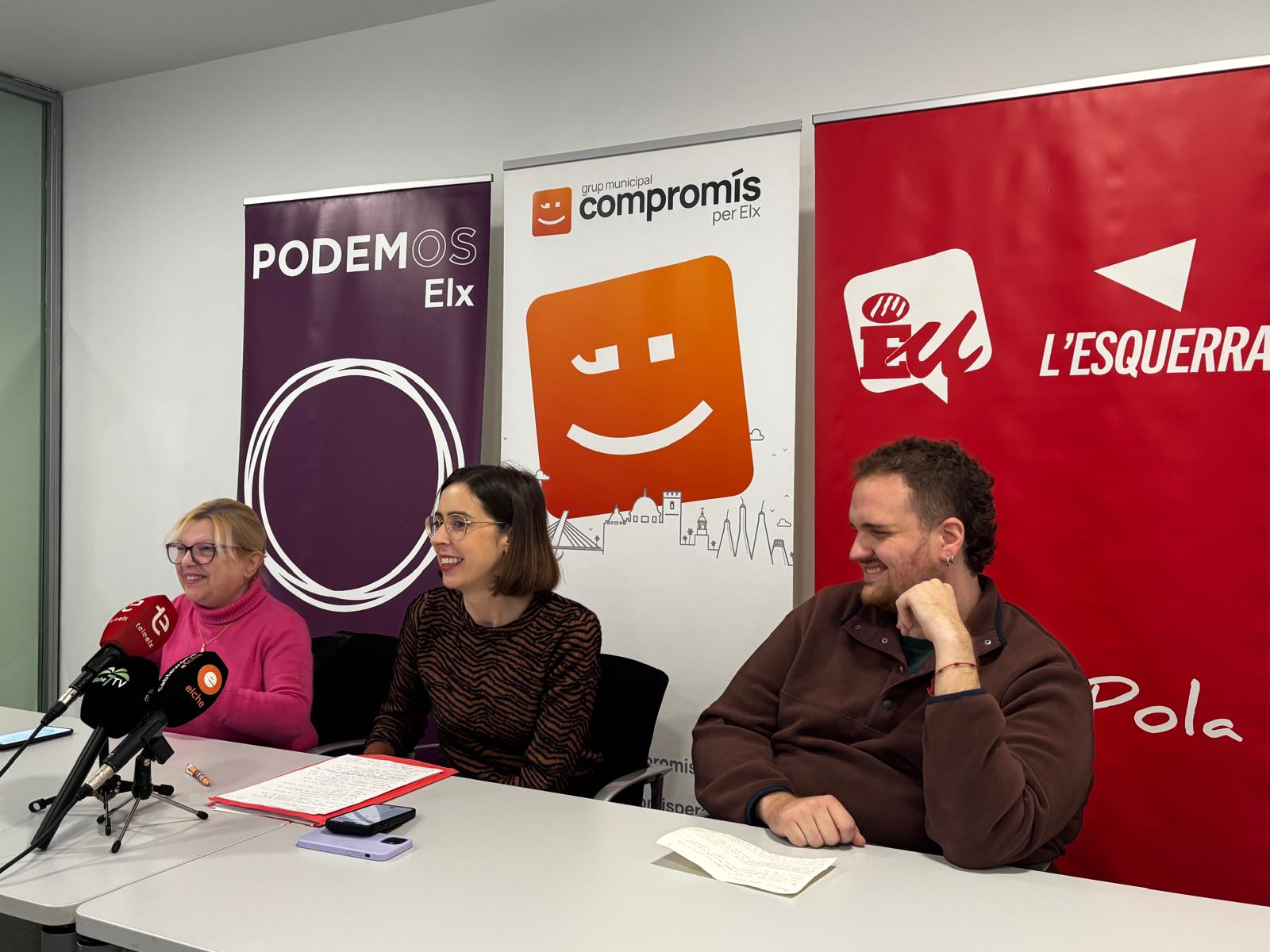Compromís, Esquerra Unida y Podem Elx