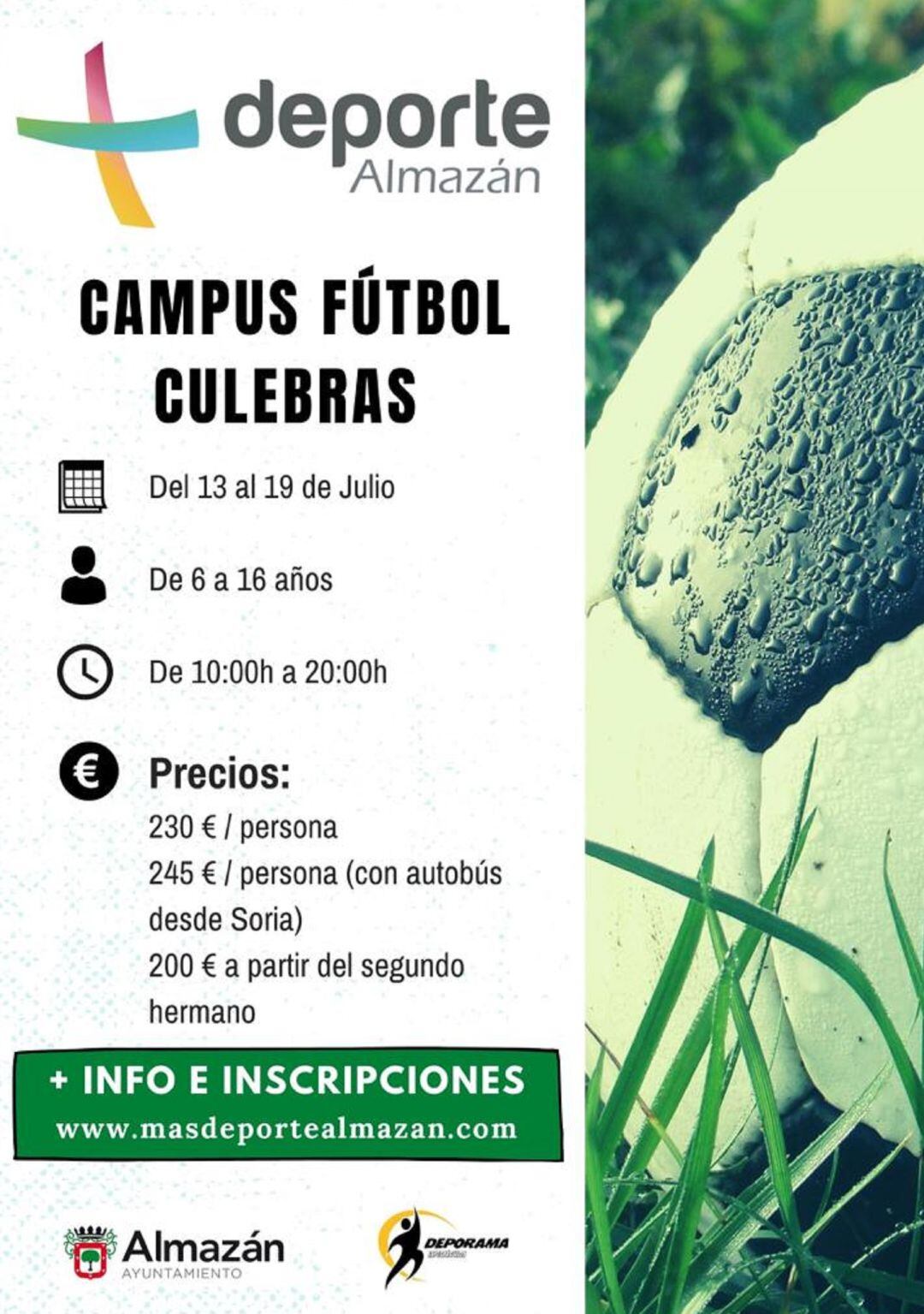 Campus de fútbol Culebras en Almazán.