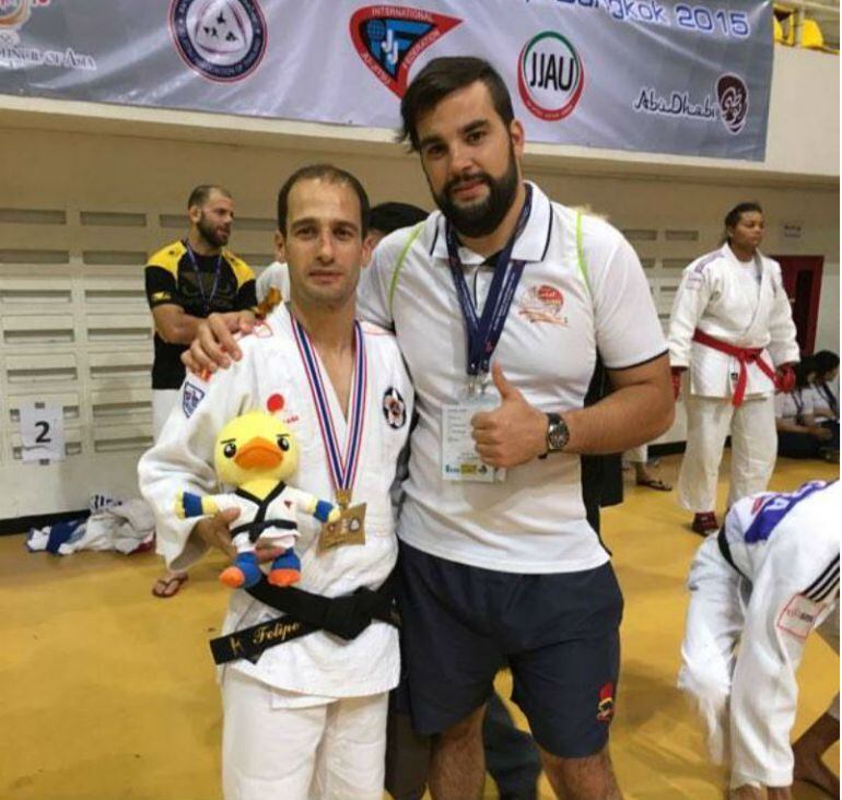 Felipe y Christian, dos ourensanos que participarán, en el campeonato del mundo en Polonia del 25 al 27 de noviembre, en Jiu Jitsu