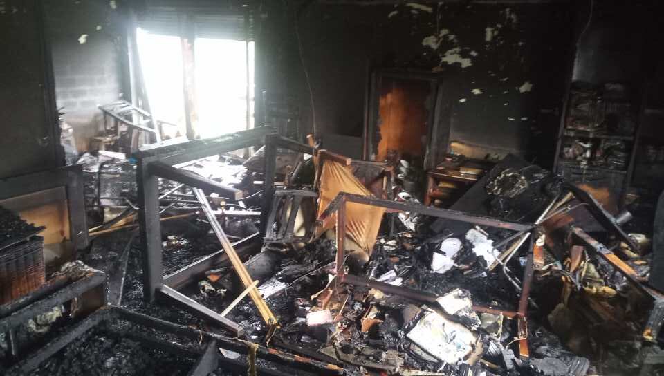 El incendio fue en la calle Saa.