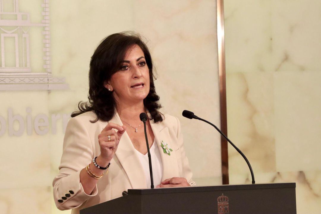 Concha Andreu, durante su intervención para explicar las novedades en la reorganización de urgencias.