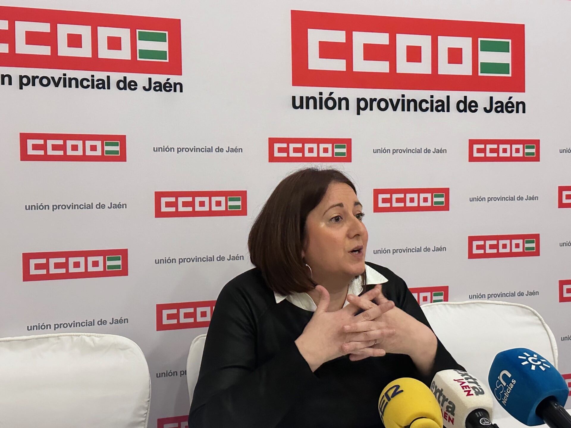 Silvia de la Torre, secretaria general de CCOO Jaén.