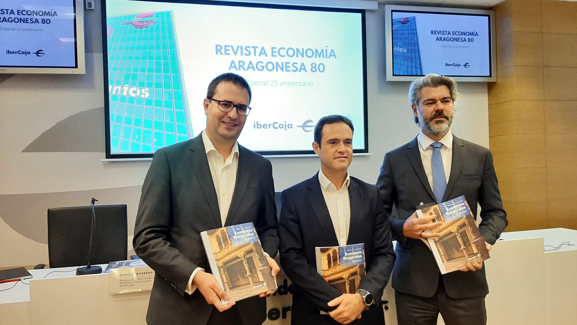 Presentación de la revista Economía Aragonesa de Ibercaja, que llega a su número 80, con 25 años de trayectoria