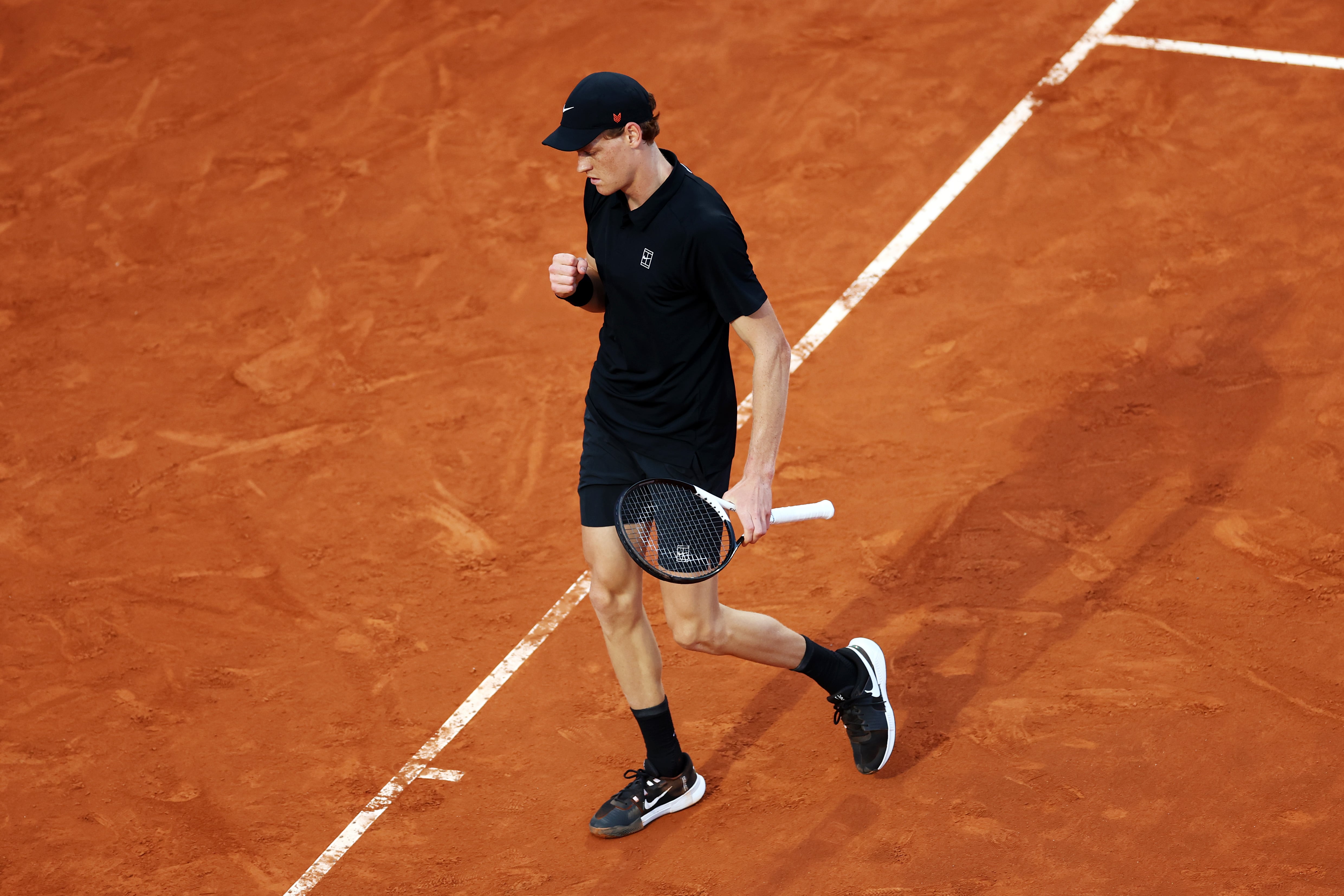 Jannik Sinner, durante su debut en el Masters 1.000 de Roma