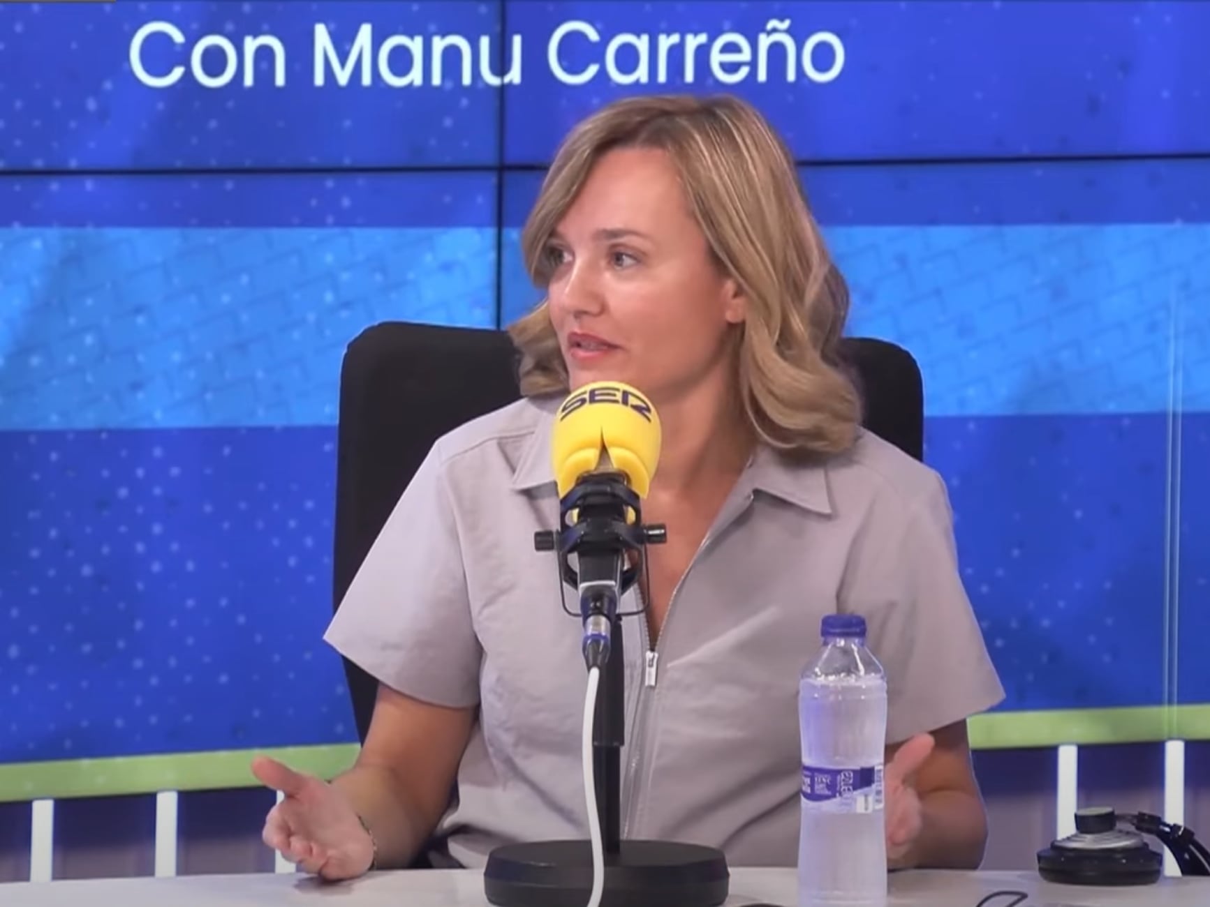 Pilar Alegría, durante una entrevista en 'El Larguero'