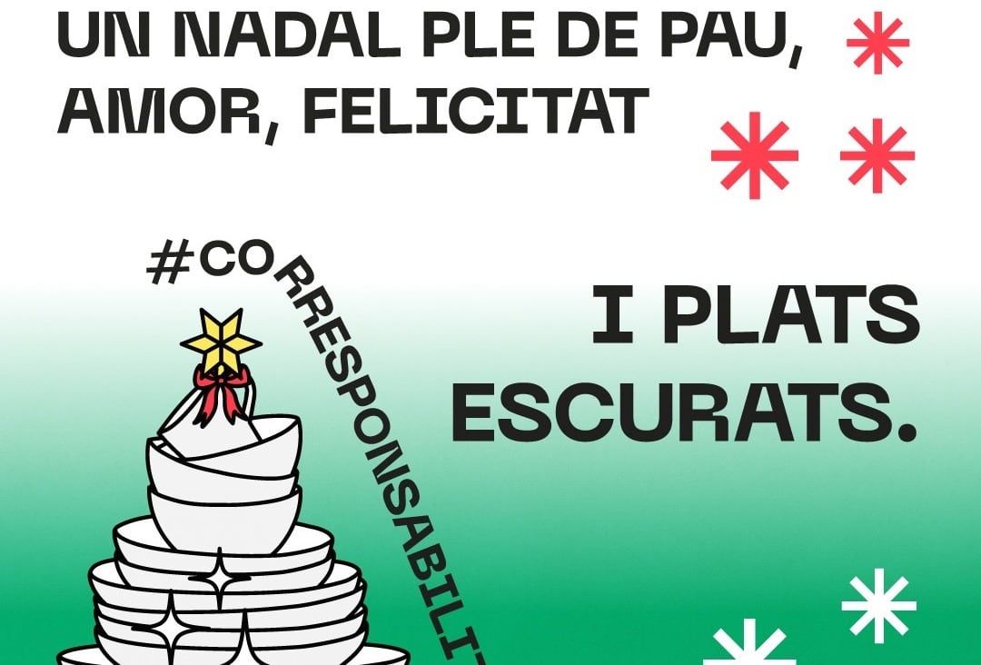 Cartel de la campaña &quot;Aquest Nadal, la corresponsabilitat és el millor regal!&quot;