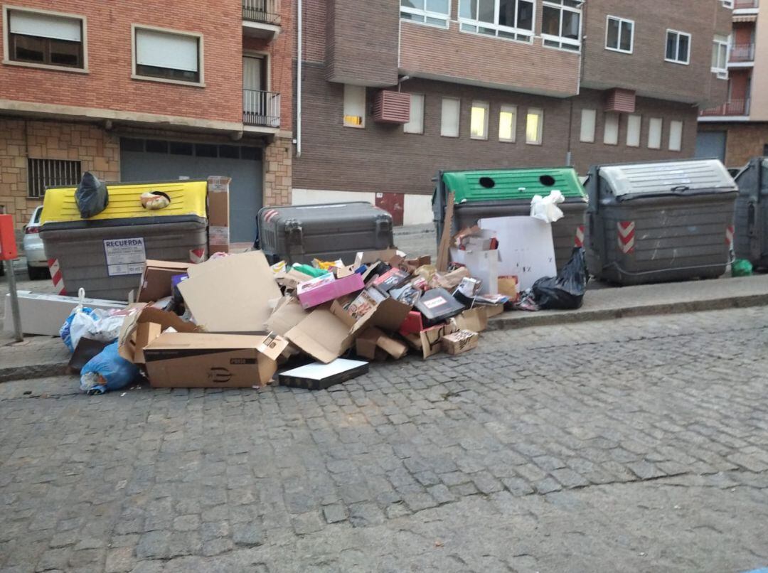 Aspecto de los contenedores de la Calle Jardín Botánico