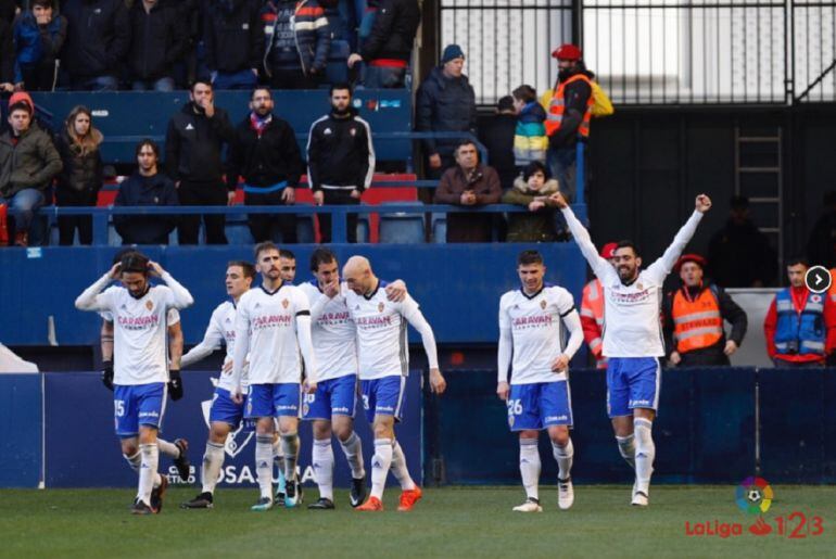 Borja Iglesias, celebrando uno de sus goles 