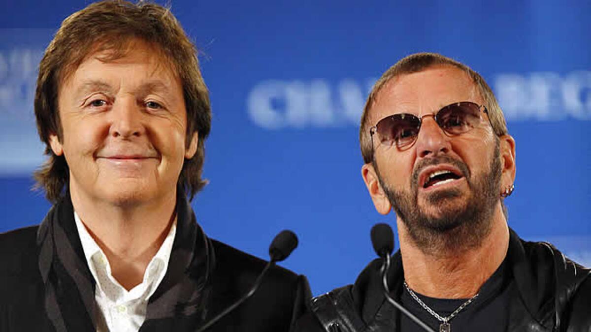 McCartney y Starr, en un concierto en favor de que los niños aprendan meditación