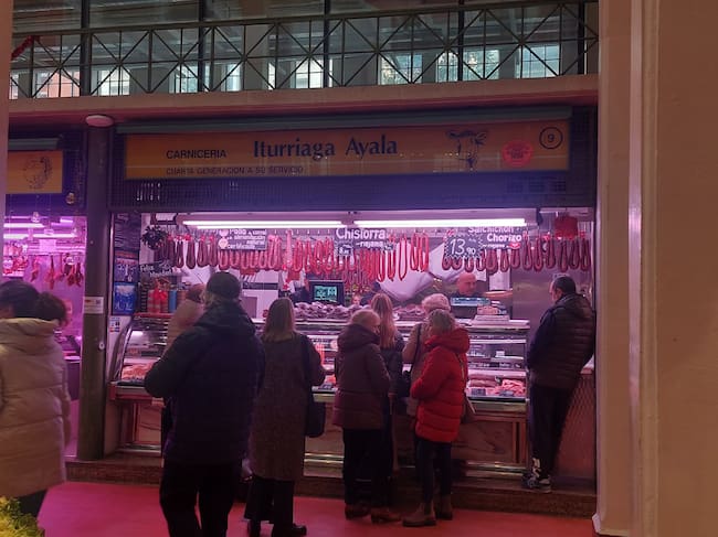 Plaza de Abastos de Logroño en Nochebuena