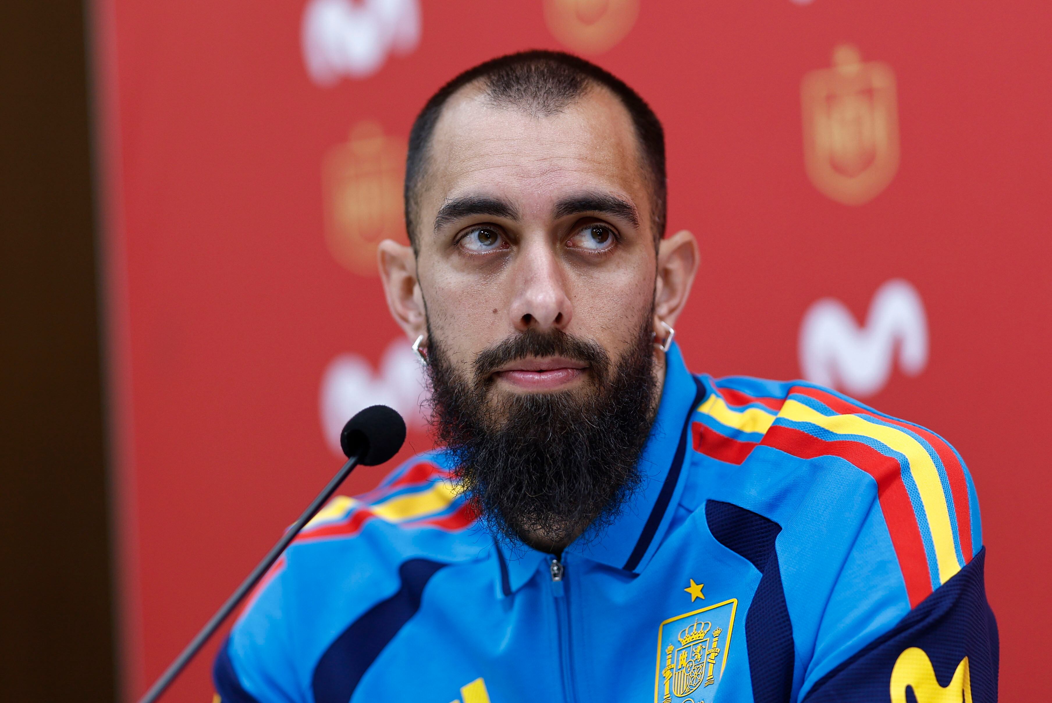 LAS ROZAS (CA MADRID), 25/03/2026.- El jugador de la selección española de fúbtol Borja Iglesias durante la presentación del patrocinio de la selección nacional con Movistar, este miércoles en la Ciudad del Fútbol de Las Rozas. EFE/ Rodrigo Jimenez