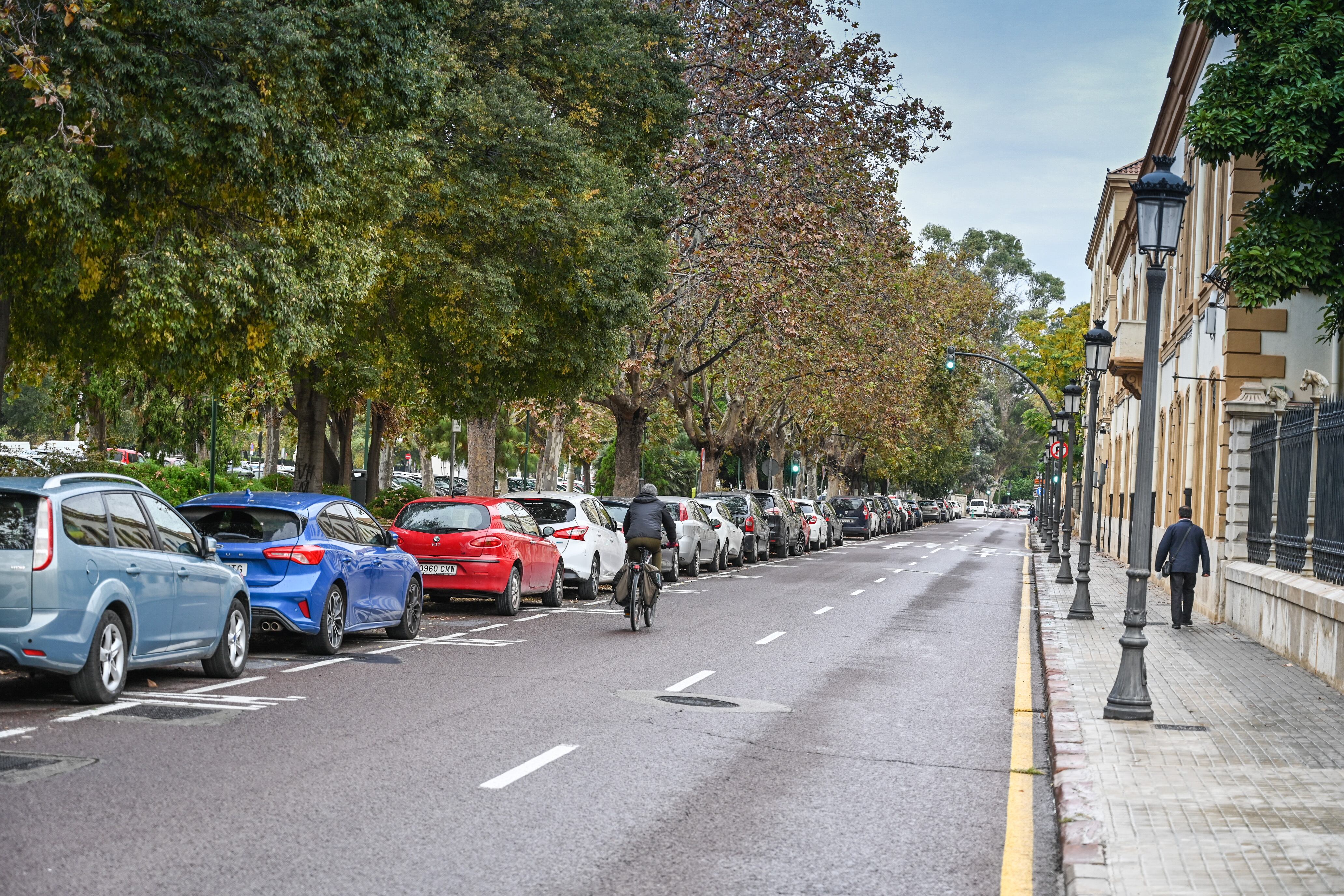 Zona por la que discurrirá el nuevo carril bici de la Alameda