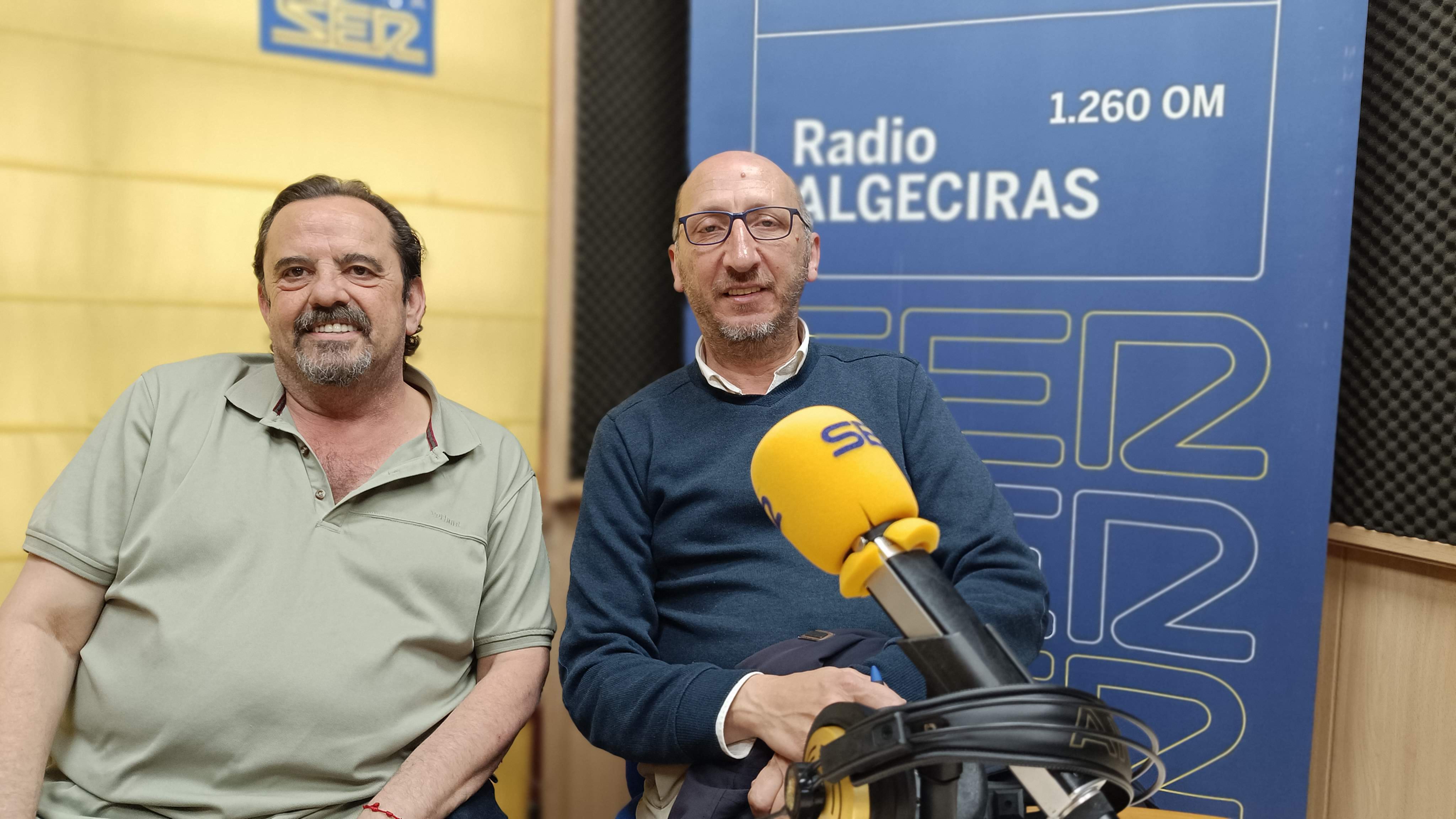 Ángel Serrano, y Manuel Triano, secretarios comarcales de los sindicatos UGT y CC OO respectivamente