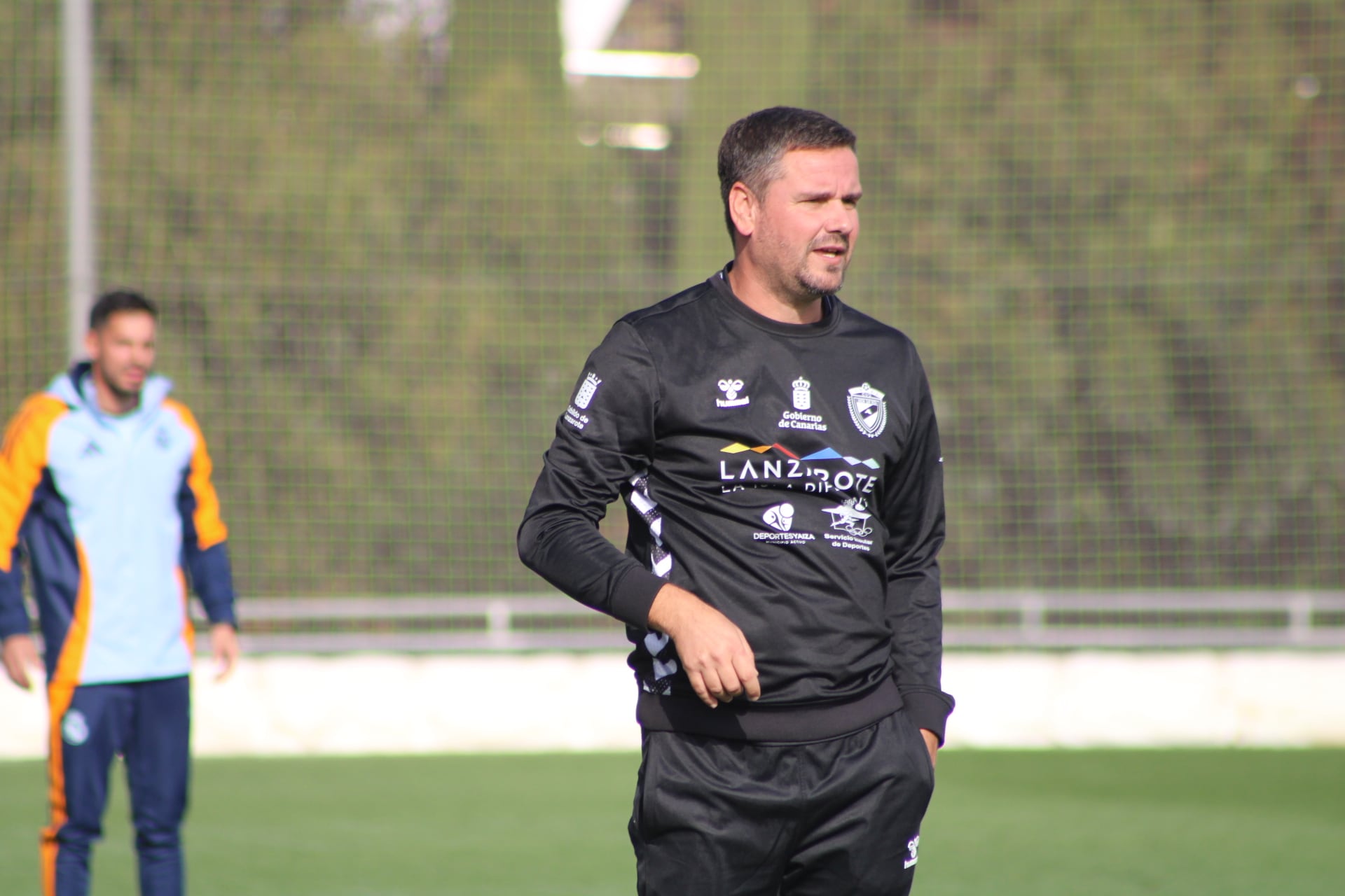 Maxi Barrera en un entrenamiento del Unión Sur Yaiza.