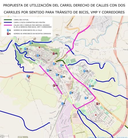 Propuesta de carriles derechos