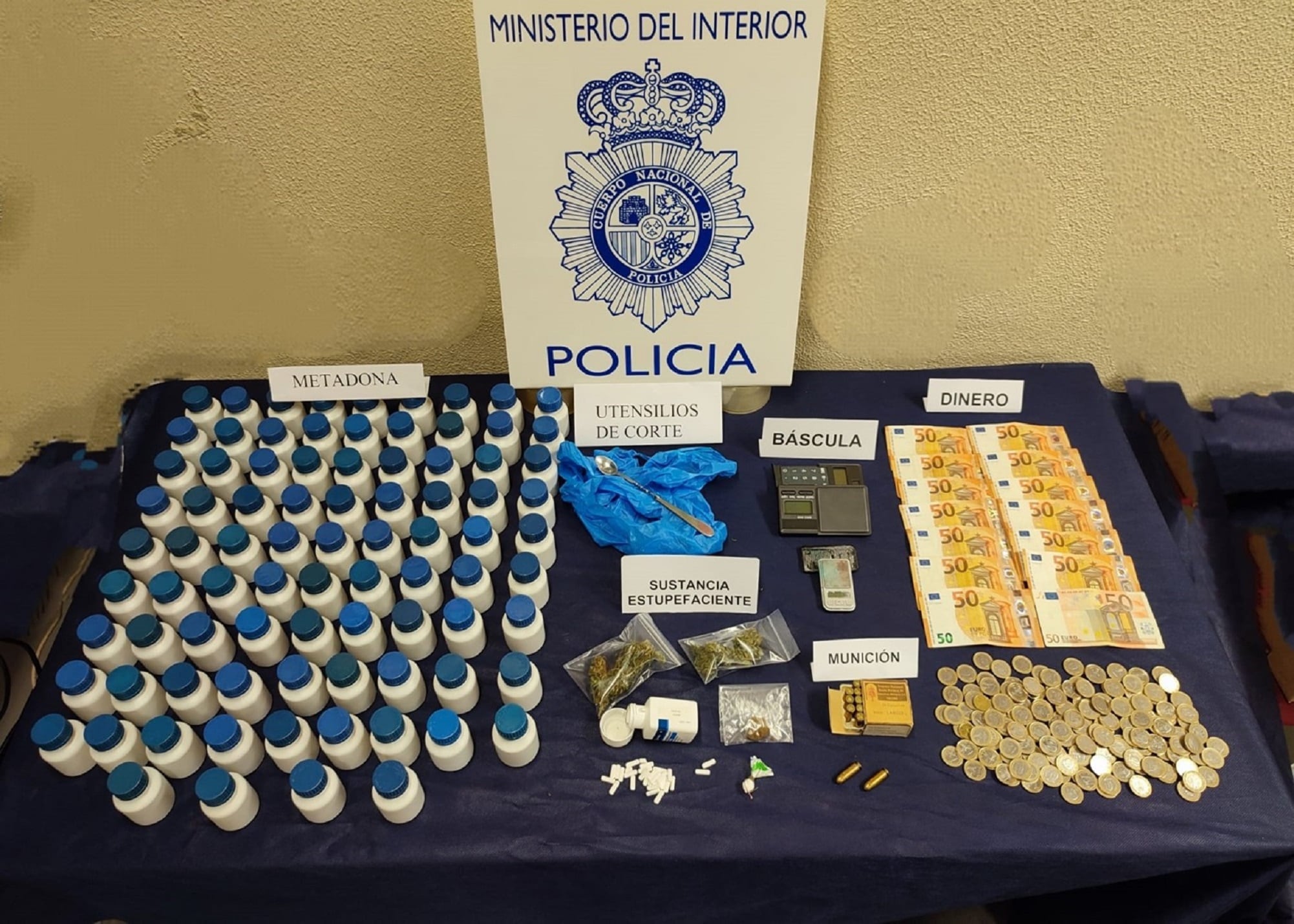 Material incautado en la detención