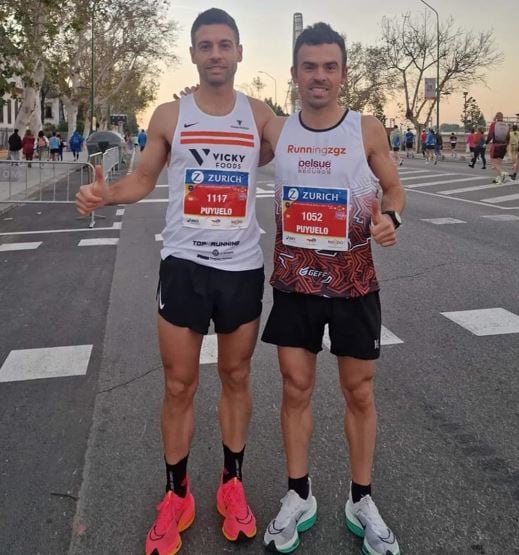 Víctor y Alberto Puyuelo en el Maratón de Sevilla