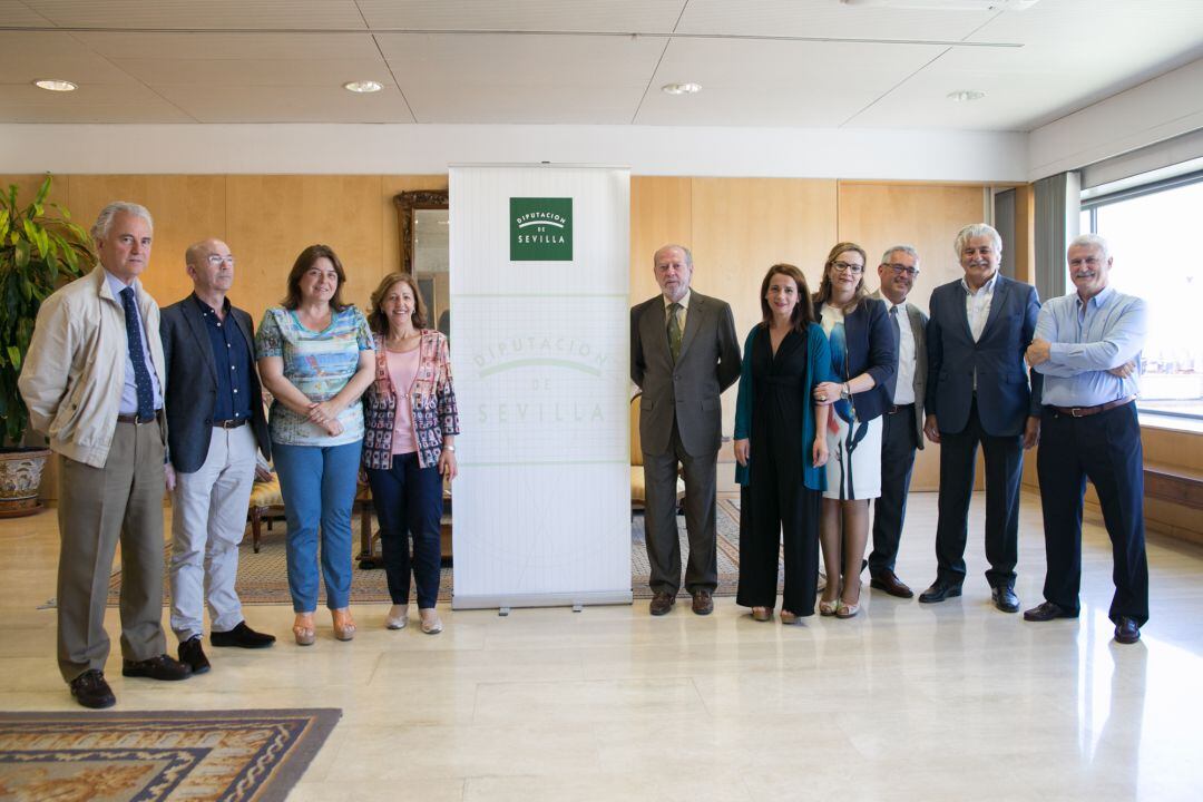 En la imagen de archivo, recepción en la Diputación a médicos del Hospital de Valme con un proyecto cofinanciado en Haití.