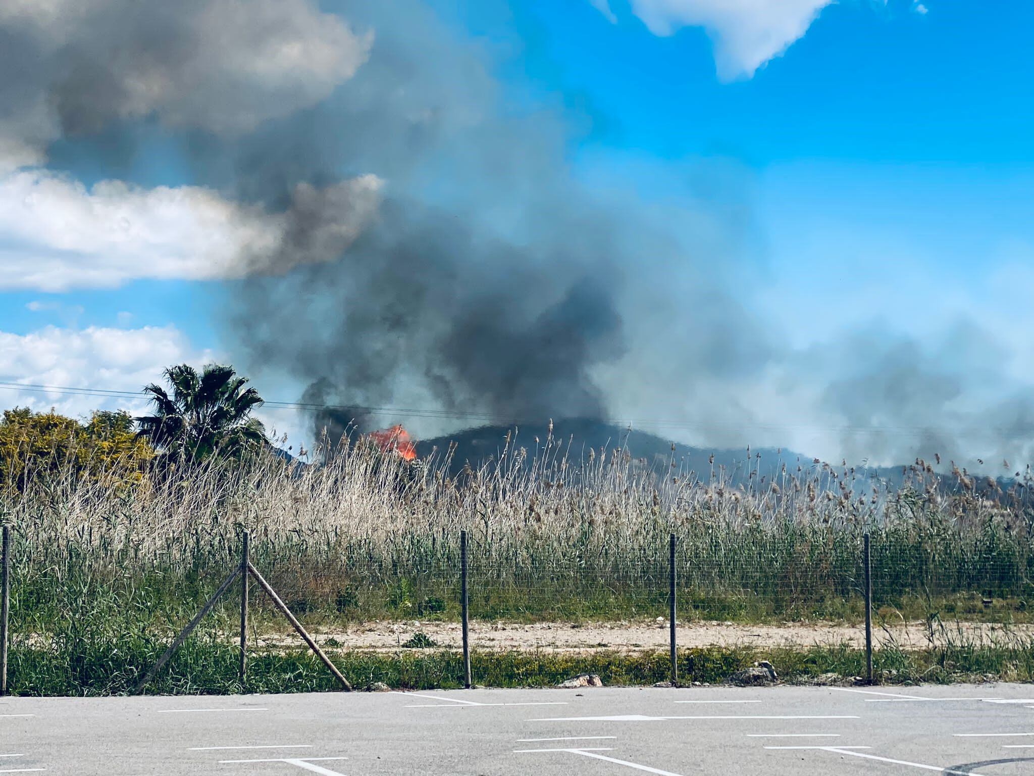 Imagen de la zona del incendio