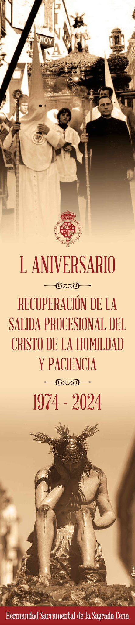 Cartel del 50 aniversario de la recuperación de la salida procesional del Cristo de la Humildad y Paciencia