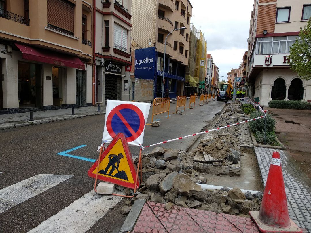 Obras en la calle San Gregorio