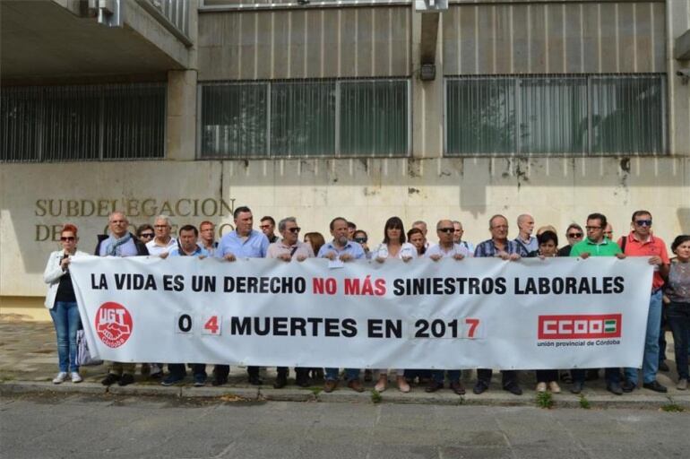 Protesta realizada el pasado año por los accidentes laborales.