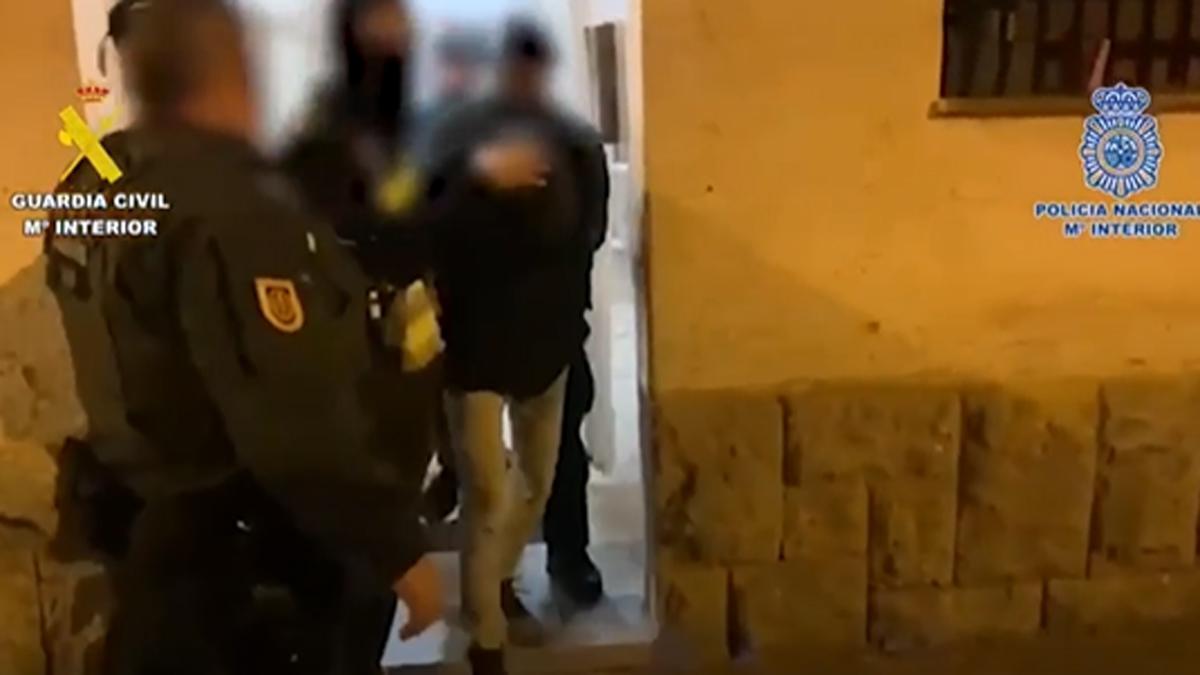 Momento de la detención del presunto terrorista