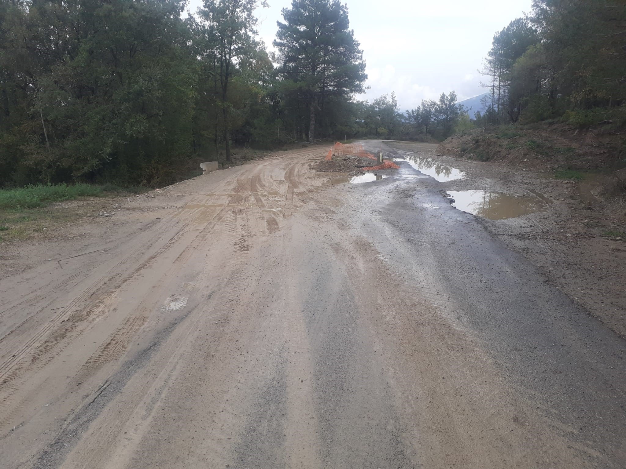 Carretera entre Javierre de Olsón y Olsón. Foto: Ayuntamiento de Aínsa