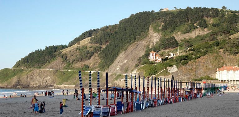 Imagen de la playa de Deba