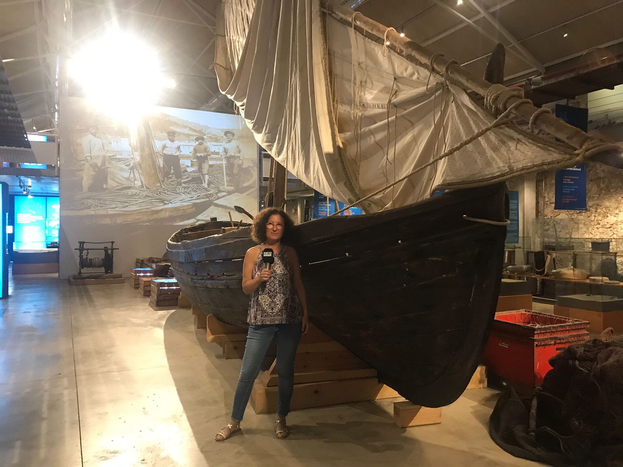 Glòria Ñaco, al Museu de la Pesca de Palamós