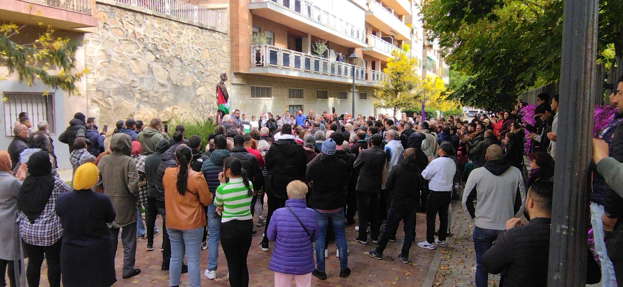 Concentración a favor de Palestina